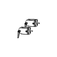 60-443-200 DS100 Outboard Pole Clamps, 1.4 kg
