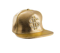 casquette de rappeur dollars or