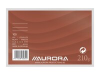 AURORA Systeemkaart 100 x 150 mm gelijnd 6 mm met rode koplijn 205 g/m² (pak 100 vel)
