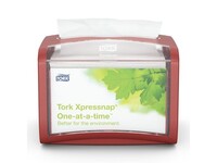 Tork Xpressnap Tabletop Servetdispenser, 155 x 201 x 150 mm, Plastic, Rood