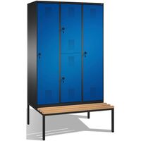 EVOLO combination cupboard, single and double tier, with bench