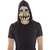SKULL LATEX MASK WITH HOOD ONE SIZE