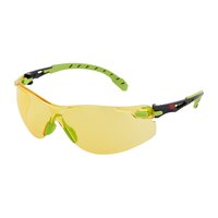 3M™ Solus™ 1000 Schutzbrille, grün/schwarze Bügel, Scotchgard™ Anti-Fog-/Antikratz-Beschichtung (K&N), gelbe Scheibe, S1203SGAF-EU