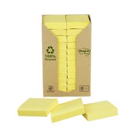 Post-it® Recycling Notes, gelb, 38 x 51 mm, 24 Blöcke à 100 Blatt