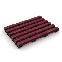 Heronrib® anti-microbial wet area slip resistant matting - Red, 10m x 500mm roll