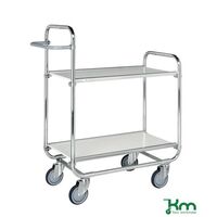 Kongamek order picking trolleys with adjustable shelves and open ends