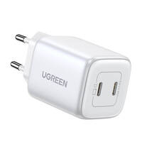 UGREEN Nexode 45W mains charger, 2x USB-C, PD3.0, QC4.0, GaN (white)