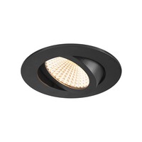 LED Deckeneinbauleuchte NEW TRIA® 68, rund, 8,3W, CRI 90, IP20, dimmbar, 60°, 3000K, schwarz