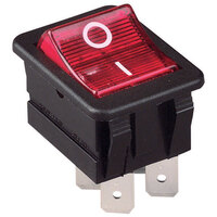 Arcolectric C1353VBNAB Rocker Switch High Inrush Lit Red DPST On-Off 250V AC 16A