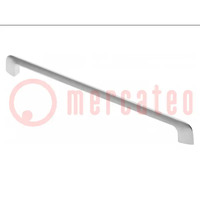 Holder; ZnAL; aluminium; H: 28mm; L: 274mm; W: 12mm; MILANO; handle