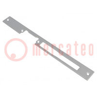 Frontal plate; for electromagnetic lock; grey; steel