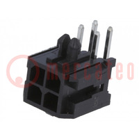 Socket; wire-board; male; 3mm; PIN: 4; THT; on PCBs,PCB snap; 5A