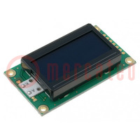 Display: LCD; alphanumeric; FSTN Negative; 8x2; black; LED; PIN: 14