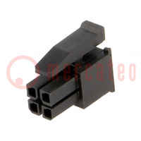 Conector: conducto-placa; enchufe; hembra; Micro MATE-N-LOK; 3mm