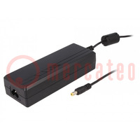 Power supply: switched-mode; 24VDC; 5A; Out: 5,5/2,1; 120W; 0÷40°C