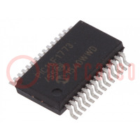 IC: PIC mikrokontroller; 7kB; 32MHz; 2,3÷5,5VDC; SMD; SO28; PIC16