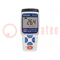 Multiméter: hőmérséklet; digitális; LCD; 4 digit (9999); Ch: 1