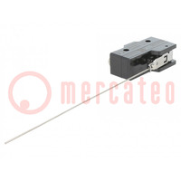 Microswitch SNAP ACTION; 15A/250VAC; 0.3A/220VDC; with lever