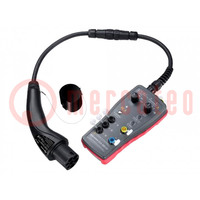 Meter: test adapter kit; 10A; black-red; 250/430V; IP54