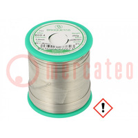 Soldering wire; Sn96,5Ag3Cu0,5; 0.8mm; 0.25kg; lead free; reel