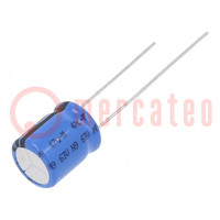 Capacitor: electrolytic; THT; 47uF; 63VDC; Ø10x12mm; Pitch: 5mm