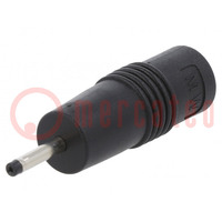 Adapter; Plug: straight; Input: 5,5/2,1; Out: 2,35/0,7