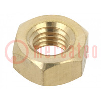 Nut; hexagonal; M10; 1.5; brass; 17mm; BN 504; DIN 934; ISO 4032