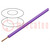 Cable; cuerda; Cu; 0,14mm2; PVC; violeta; 60V; 100m; 1x0,14mm2