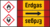 Rohrmarkierungsband mit Gefahrenpiktogramm - Erdgas, Rot/Gelb, 6.5 x 12.7 cm
