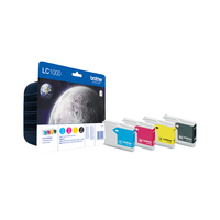 Brother LC-1000VALBP Ink cartridge multi pack Bk,C,M,Y Blister 500pg + 3x400pg Pack=4 for Brother DCP 130 C/MFC 5460