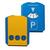 Artikelbild Parking disk "Prime" with chip, Upper part in blue, lower part in yellow, blue/yellow