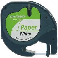 DYMO LetraTag-Band Papier 12mm x 4m schwarz->weiss