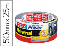 CINTA ADHESIVA TESA AMERICANA 25 MT X 50 MM EXTRA POWER COLOR PLATA