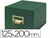 Fichero en cartón forrado con tela verde nº 4 (125x200 mm / capacidad 500 fichas) de Liderpapel