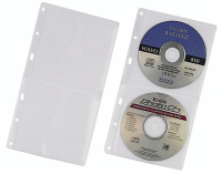 Durable CD Wallets 2 Disks Transparent