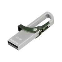 Hama "HOOK-STYLE", unidad flash USB 32 GB USB tipo A 2.0 Verde, Metálico