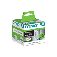 DYMO LW - Small Lever Arch File Labels - 38 x 190 mm - S0722470 Fehér Öntapadós nyomtatócimke