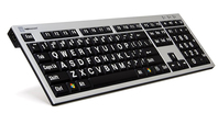 Logickeyboard LKB-LPRNTWB-AJPU Tastatur USB Französisch Schwarz, Silber