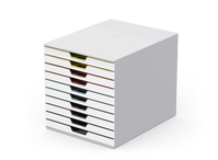 Durable VARICOLOR Mix 10 irattároló doboz Műanyag Többszínű, Fehér