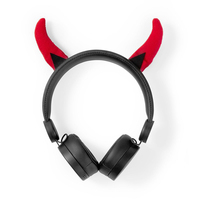 Nedis HPWD4000BK fejhallgató és headset Vezetékes Fejpánt Oktatás Fekete, Vörös