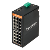 SilverNet SIL 73024MP commutateur réseau Géré L2 Gigabit Ethernet (10/100/1000) Connexion Ethernet, supportant l'alimentation via ce port (PoE) Noir