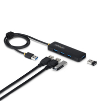 StarTech.com 4-Port USB-A Hub, 5Gbps, Bus Powered, USB-A naar 4x USB-A Mini USB Hub, Extra Lange 61cm Host Kabel, PCR Kunststof, Draagbare Desktop / Laptop USB Hub