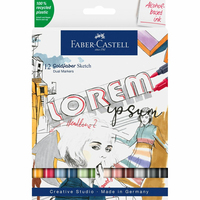 Faber-Castell 164712 marqueur 12 pièce(s) Pointe fine Multicolore
