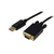 StarTech.com Cable 3m de Vídeo Adaptador Conversor DisplayPort DP a VGA - Convertidor Activo - 1080p - Negro