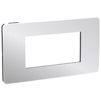Unica Studio Métal - plaque de finition - Aluminium liseré Anthracite - 4 modul (NU281456)