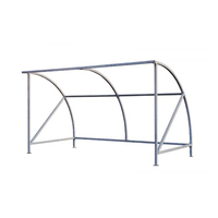 Dudley Bike Shelter - 2000mm - Without Perspex - Grey