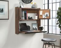 Hampstead Park Space Saving Wall Desk Walnut - 5423704 -