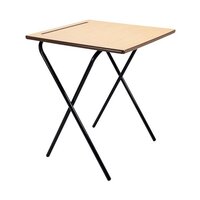 Titan Folding Exam Desk MDF Beech (W600 x D600 x H720mm) KF78654