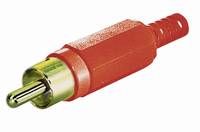 Cinch Stecker vergoldet bis 7mm Kabel, rot, Good Connections®