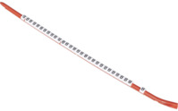 Polyacetal Kabelmarkierer, Aufdruck "F", (L) 2.3 mm, max. Bündel-Ø 1.8 mm, weiß,